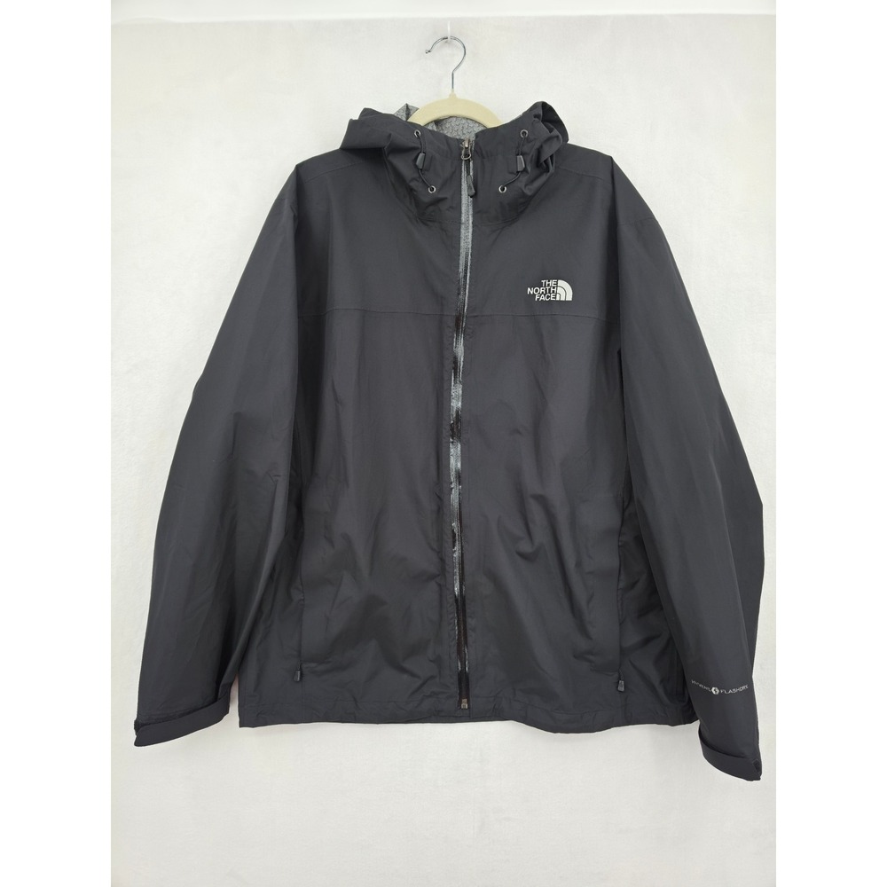 The North Face HyVent FlashDry Rain Jacket Mens Large Black Gorpcore Utility